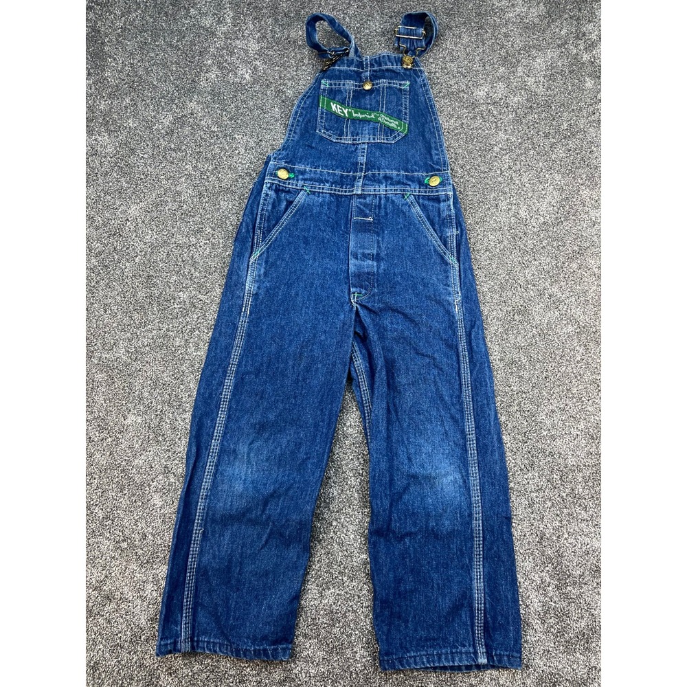 Vintage KEY Imperial Aristocrat Bib Overalls Cotton Indigo Blue Denim